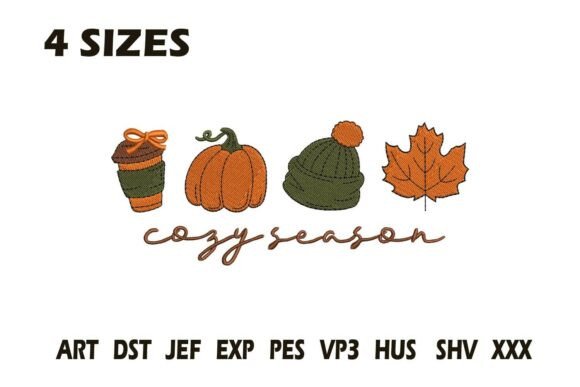 Cozy Season Autumn Embroidery Design