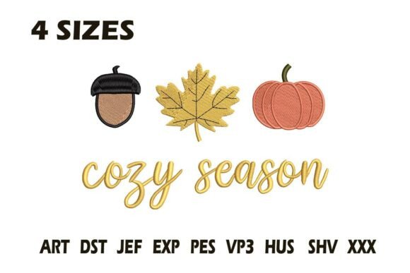 Cozy Season Fall Trio Embroidery
