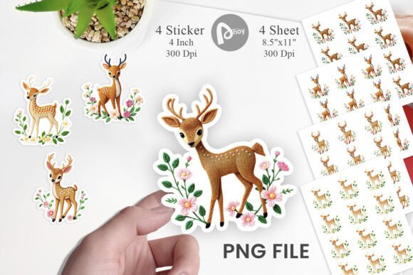 Deer Embroidery Sticker: A Thoughtful Touch for Handmade Gifts