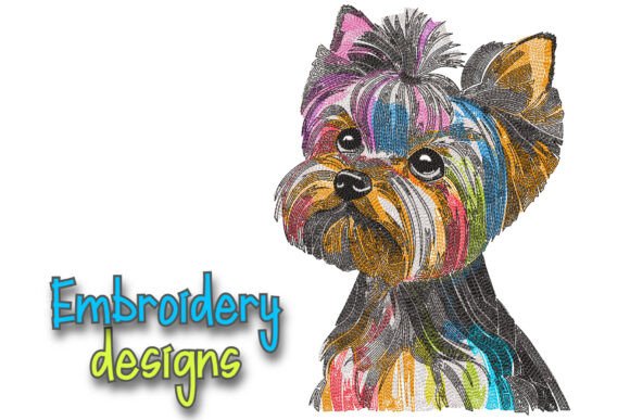 Dog Machine Embroidery, Yorkshire Terrier