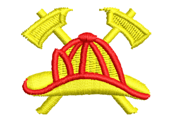 Firefighter Emblem Embroidery Design