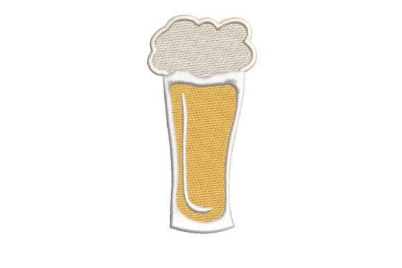 Frothy Pint of Beer Embroidery Design
