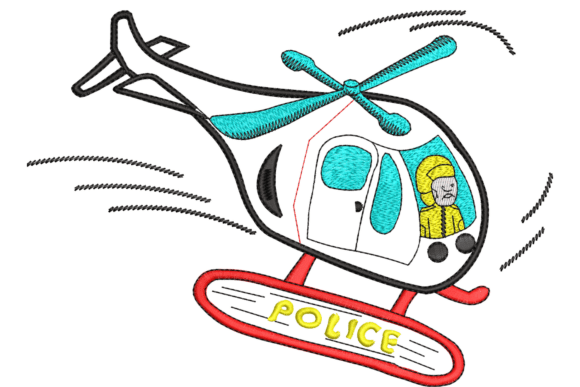 Helicopter Embroidery Design