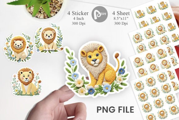 Lion Embroidery Sticker: A Thoughtful Choice for Personalized Gifts