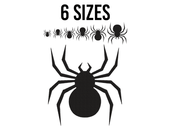 Minimal Black Spider Embroidery
