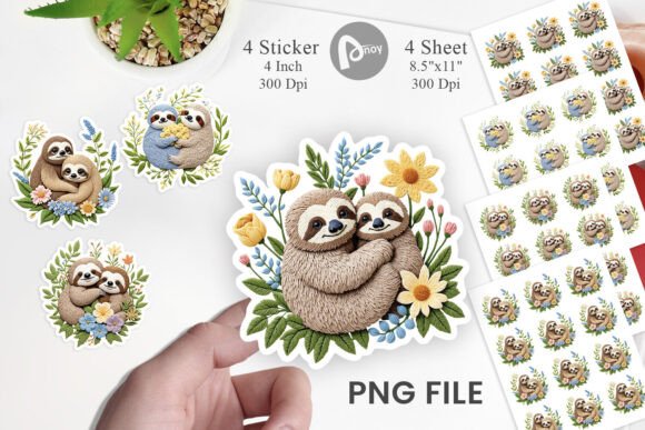 Sloth Embroidery Sticker: A Boutique Sweatshirt Designer’s Review