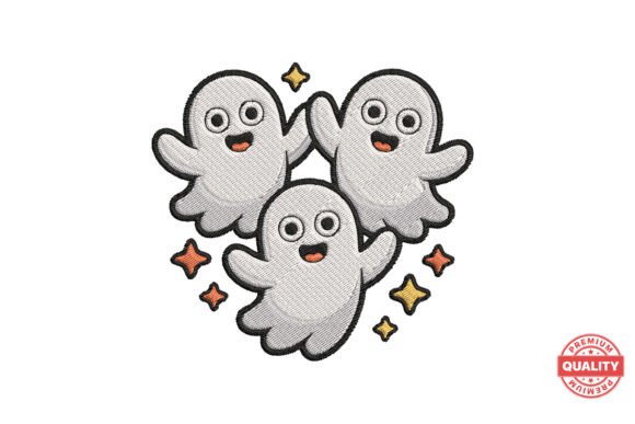 Spooky Squad Ghosts Embroidery