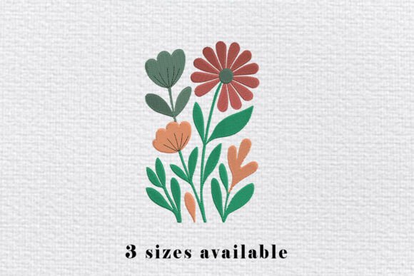 Wildflower Embroidery Design File
